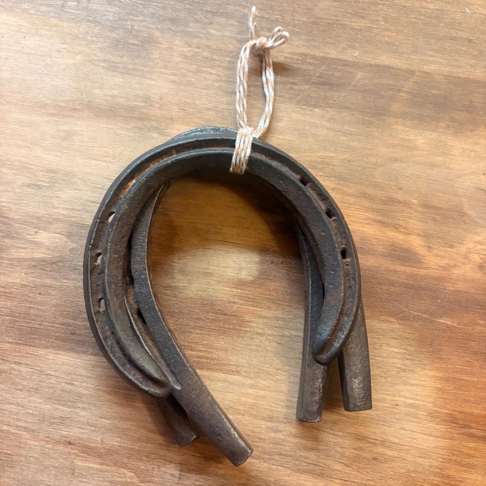 Vintage Cast Iron Horseshoes Set of 3 Rustic Western Farmhouse Decor Good Luck